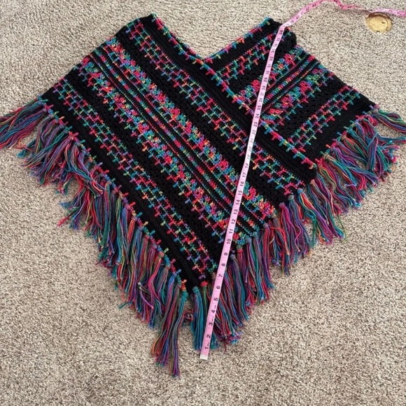 Hand Knit Rainbow Stripe Poncho
One size fits all! - Picture 9 of 12